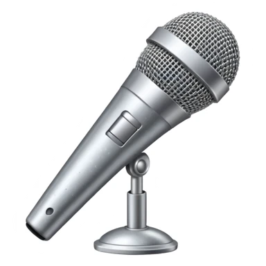 A microphone with gitter sticker