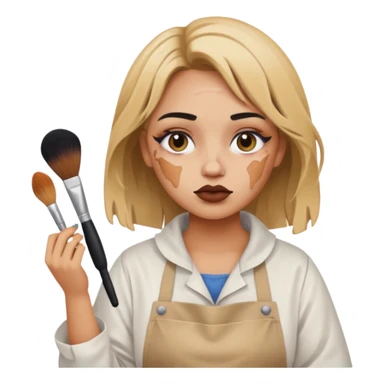 clumsy makeup artist sticker