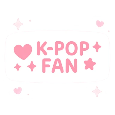 pink kpop fan light banner, cute and glowing sticker