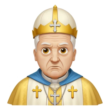 The angry yellow pope  sticker