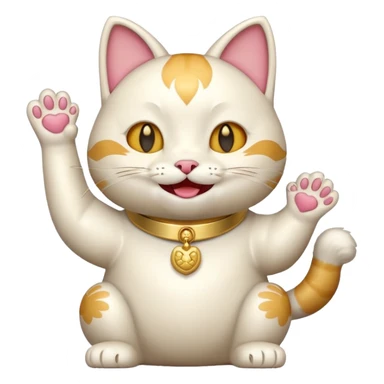 a lucky cat laughing sticker