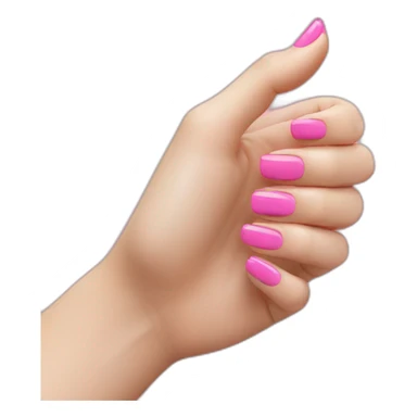 Thumbs up pink nails sticker