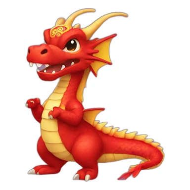 dragon with chinese new year clothing sticker