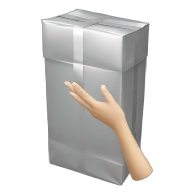 paquet argent dans les mains sticker