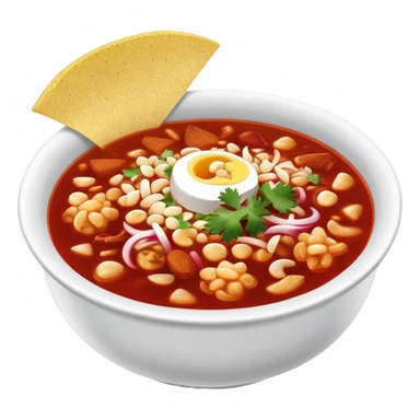a bowl of pozole rojo, ultra realistic sticker