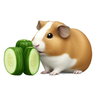 Guineapig eating cucumber sticker