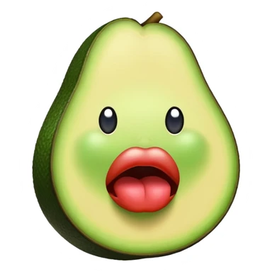 Aguacate con labios grandes sticker