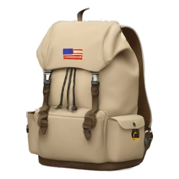 Mountain backpack beige  sticker