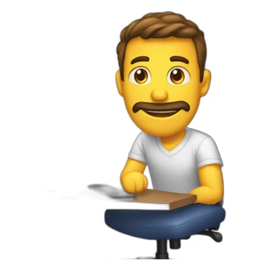 problem exists between computer and chair sticker