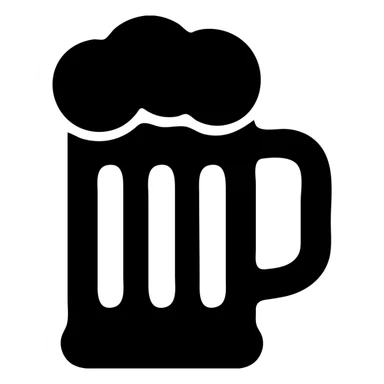 solid filled beer mug icon sticker