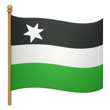 Take this flag 🇸🇱 and put a white star In the middle of the green part sticker