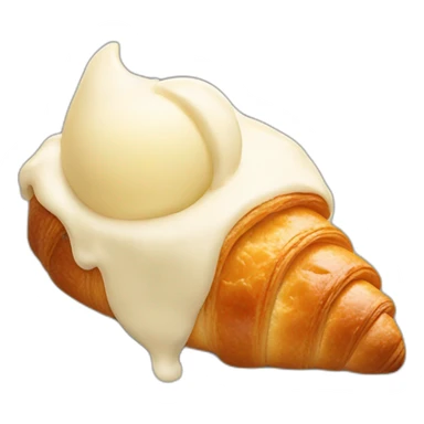 croissant ice cream sticker
