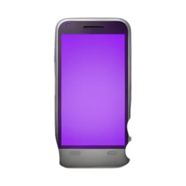 Smartphone with purple screen sticker
