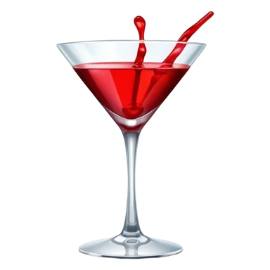  bicchiere martini con liquido rosso all’interno sticker