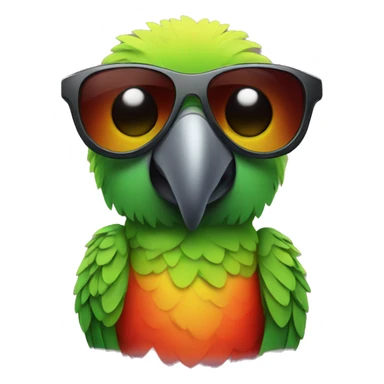 Parrot with sunglasses  sticker