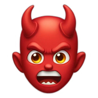 Devil shutting his ears sticker