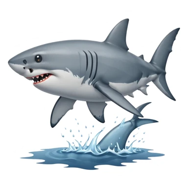 Great white shark walking sticker