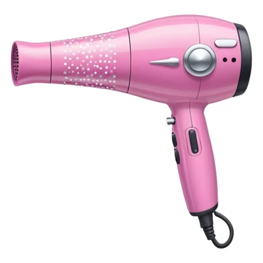 pink elegant blow dryer decorated with sparkles sticker