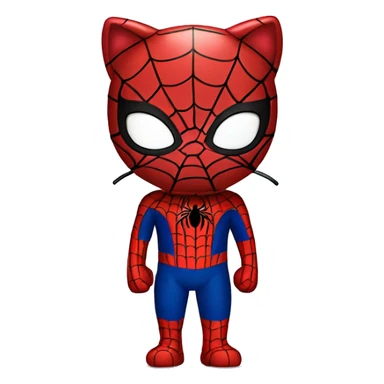 hello kitty in a spiderman suit sticker