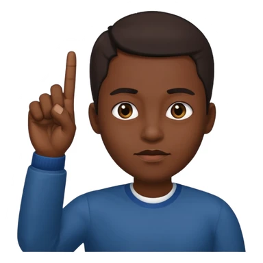 Zenci orta parmak çekiyo sticker