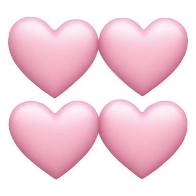 Three light pink hearts  sticker