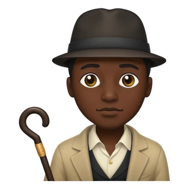 mage cane black stoned sticker