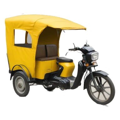Yellow rikshaw in India sticker