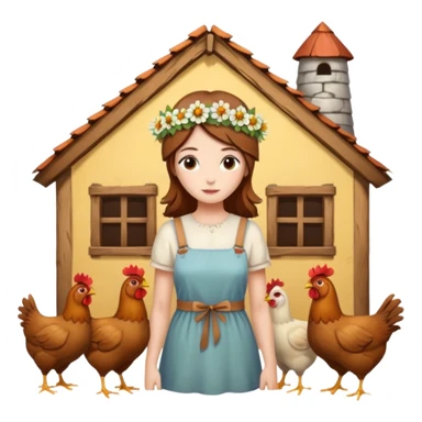 A rustic house with chicken and a hippy life sticker