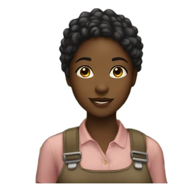 Black girl with an agri sticker