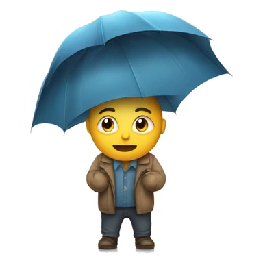 un hommes sous la pluie  sticker