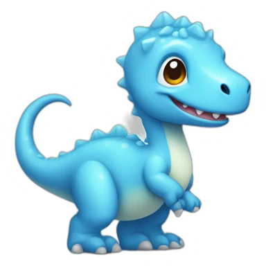 Light blue mini cute dinosaur  sticker