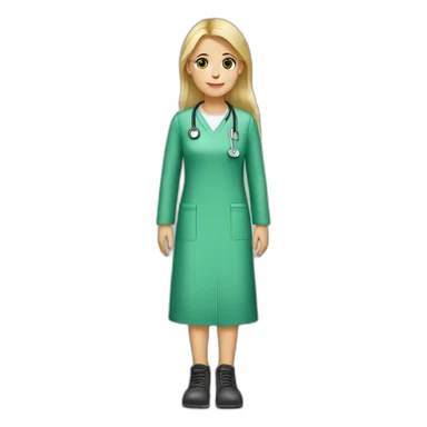 Enfermera rubia zapatos verdes sticker