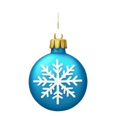 Snowflake Christmas bauble sticker
