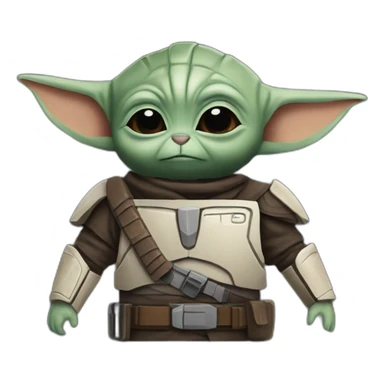 Mandalorian grogu sticker