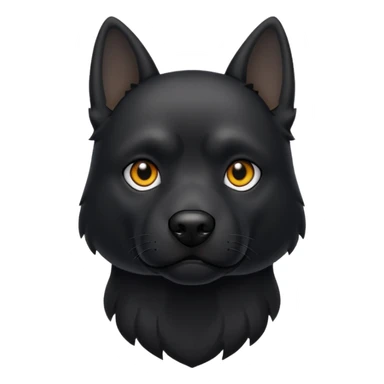 black dog black eyes sticker