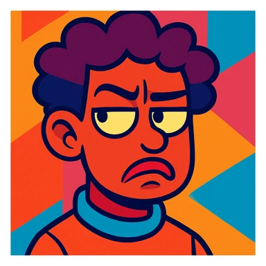 judgemental side eye, expressive face, vibrant toon style sticker