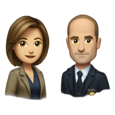 Detective Olivia Benson and Detective Elliot Stabler Season 10 sticker