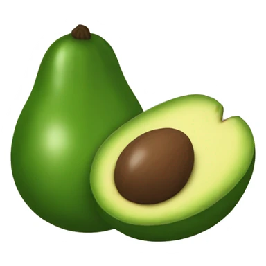 Aguacate con cara sticker