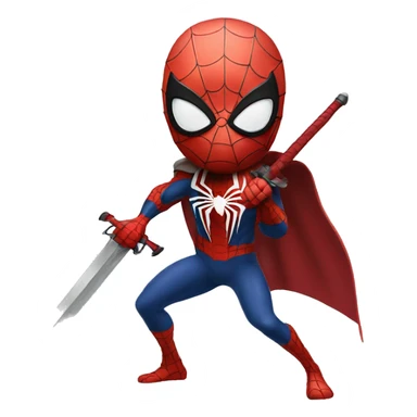 Spider-man with a BIG SWORD sticker