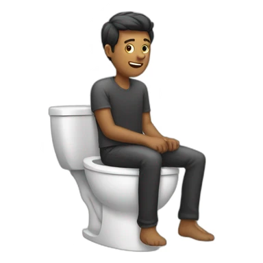 guy on the toilet sticker