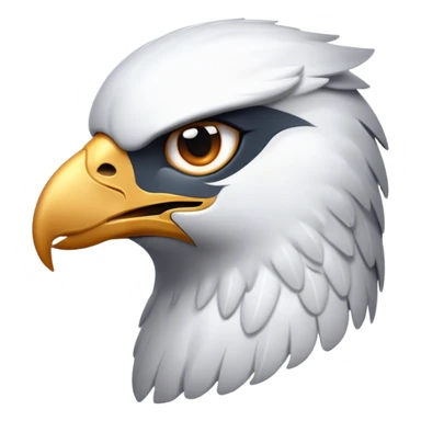 Cinematic Noble Falcon Portrait Emoji, Poised and majestic, with a streamlined, muscular build, a sharply hooked beak, and intense, piercing eyes that exude focus and speed, Simplified yet sharp and sophisticated features, highly detailed, glowing with a soft, amber radiance, high shine, intelligent and commanding, stylized with an air of aerial authority, focused and swift, soft glowing outline, capturing the essence of a watchful and confident falcon that appears ready to soar out of the screen with effortless power! sticker