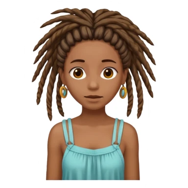 Girl with dreads in a sundress sticker