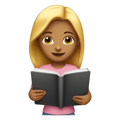 girl with notebook sticker