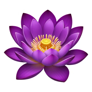 Purple lotus sticker