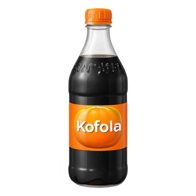Czech Kofola black and orange in a plastic bottle black liquid sticker