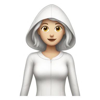 White Female wearing rabbit costume sticker