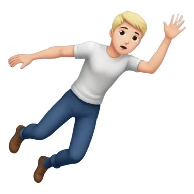 man falling into the void sticker