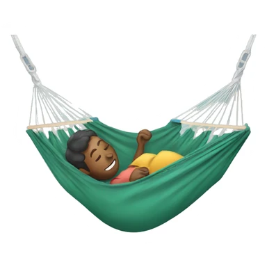a person id a hammock sticker