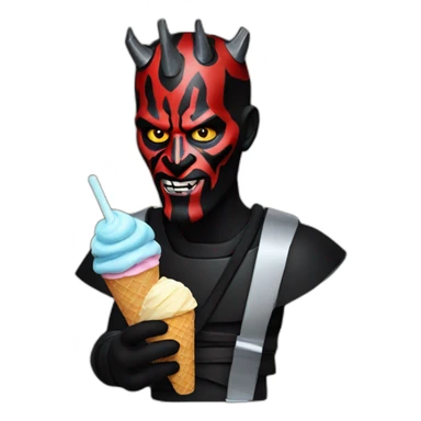 darth maul having ice cream sticker
