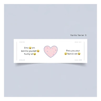 pastel emo banner with a heart accent, cute, expressive, minimal, variation 3 sticker